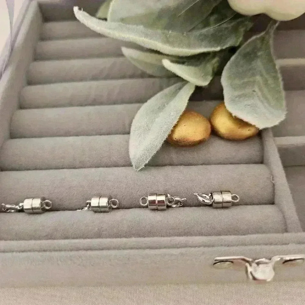 Magnetic jewelry collapse. alloy, 4pcs set strong closer converter for necklace.